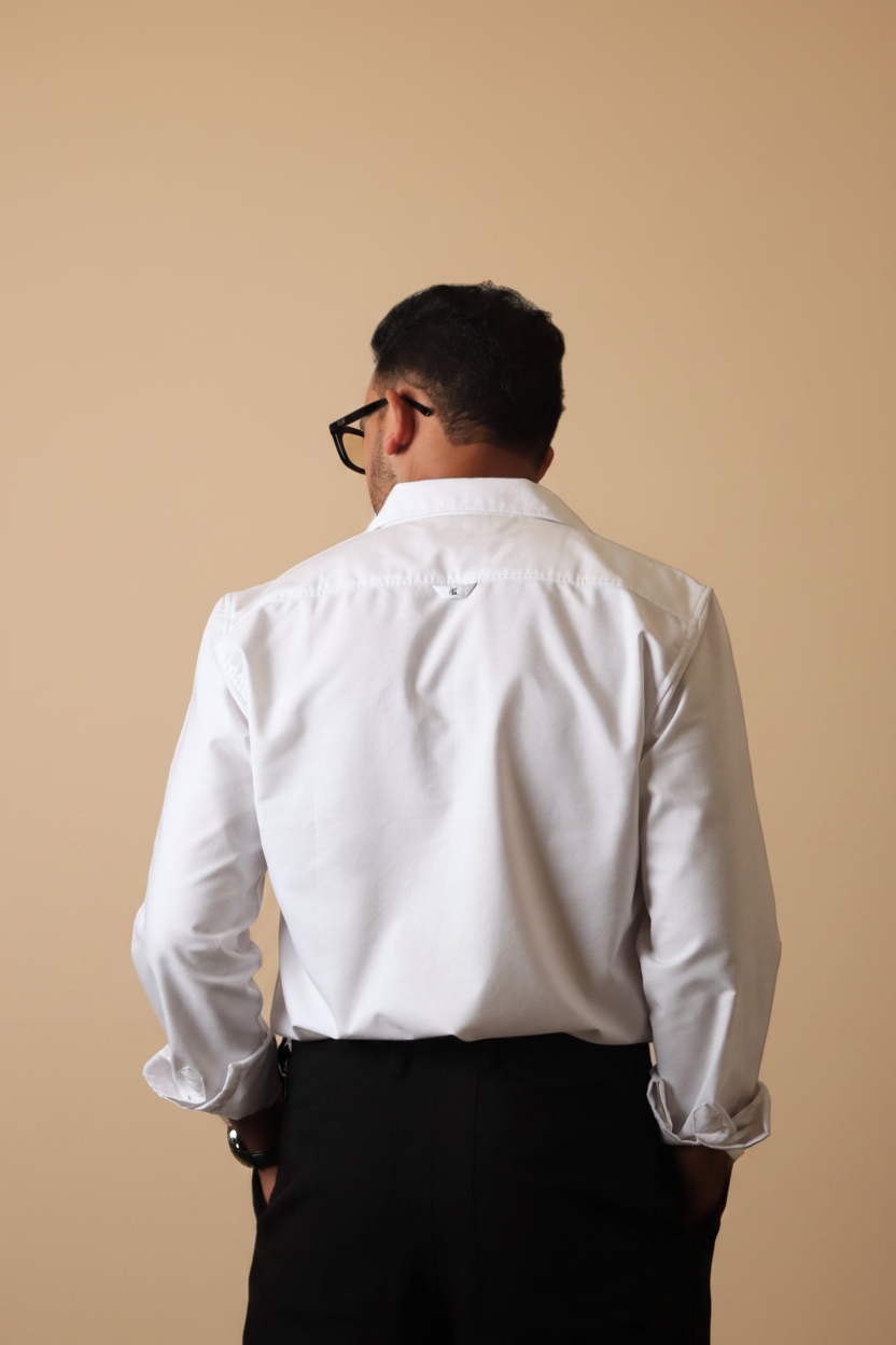White Full sleeve cotton shirt