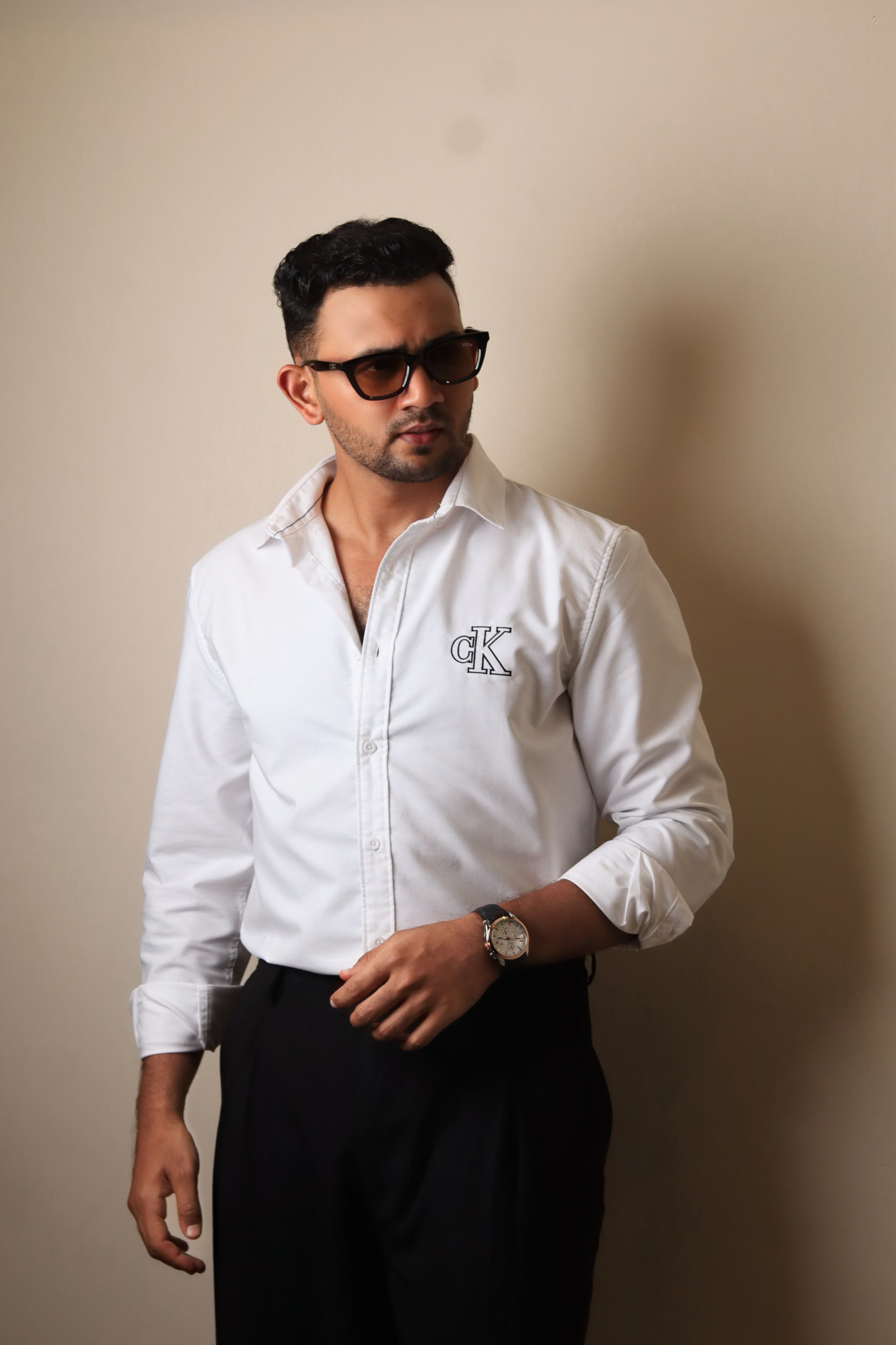 White Full sleeve cotton shirt