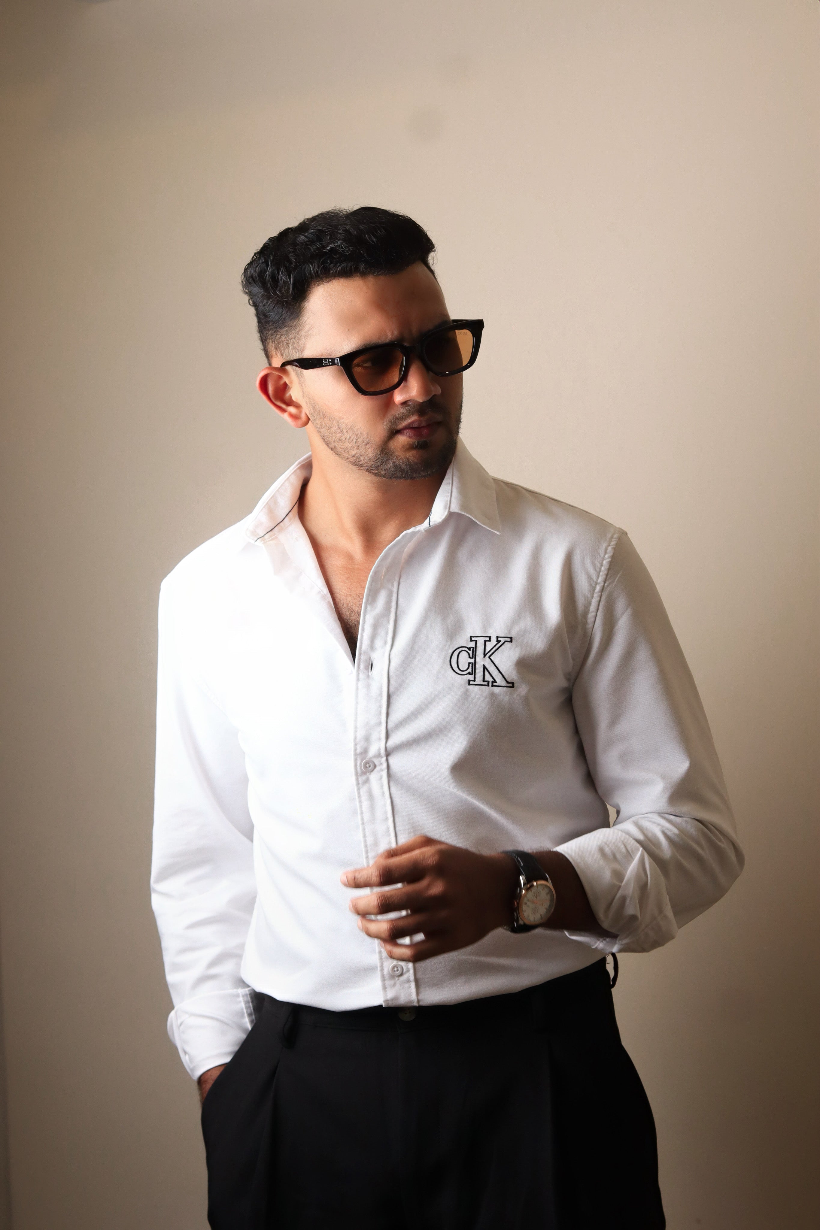 White Full sleeve cotton shirt