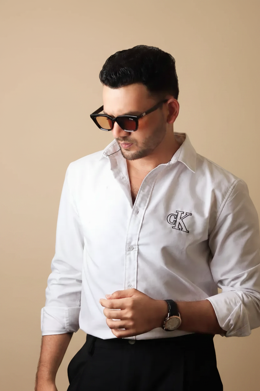 White Full sleeve cotton shirt